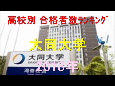 臨床検査学科 大同大学 高校別合格者数ランキング 2018年【グラフでわかる】