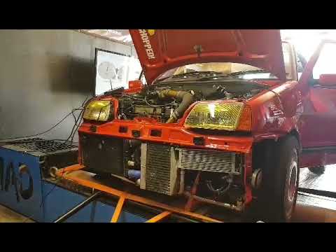 1242cc Turbo Cinquecento on the rolling road @Hartwell Autosport Developments.