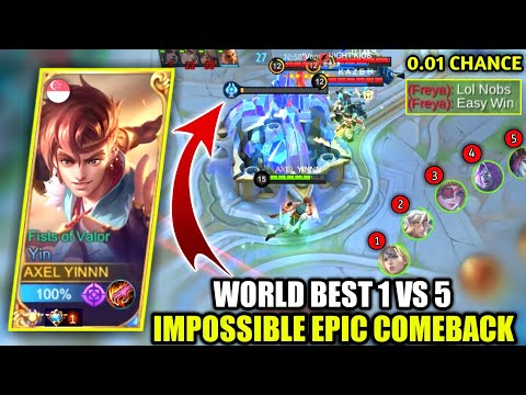 IMPOSSIBLE COMEBACK!! | LATE GAME YIN SUPER HARD SOLO CARRY | TOP GLOBAL YIN | MOBILE LEGENDS