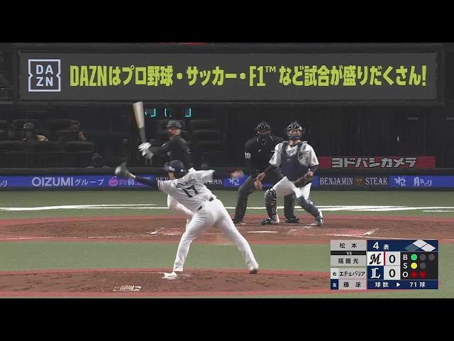 【4回表】先制点を与えない!! ライオンズ・松本航が好フィールディングを見せる!! 2022年4月20日 埼玉西武ライオンズ 対 千葉ロッテマリーンズ