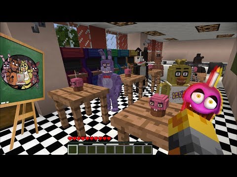 Minecraft FNAF SCHOOL MOD / PLAY WITH THE FNAF KIDS AND TEACH THEM LETTERS!! Minecraft