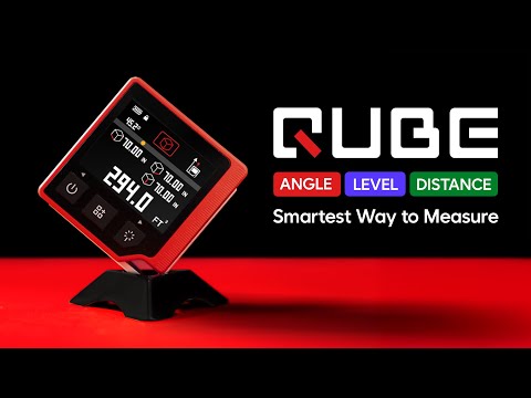 QUBE: 3-in-1 Digital Angle, Level, Distance Meter