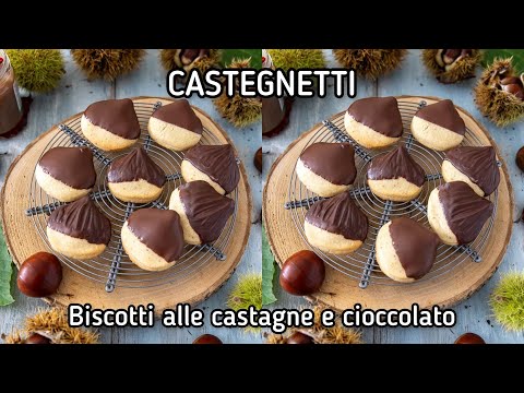 CASTAGNETTI 🌰 BISCOTTI DI CASTAGNE E CIOCCOLATO 🌰 Ricetta Facilissima e veloce - Chiarapassion
