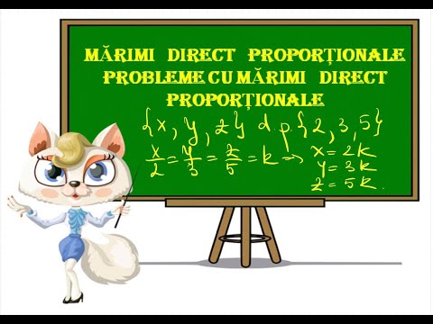 Marimi direct proportionale clasa 6