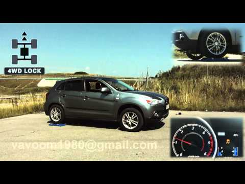 Mitsubishi ASX traction control below 15 km/h - diagonal test on rollers - RVR / Outlander Sport