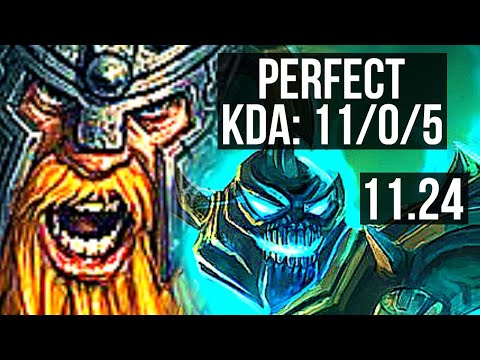 OLAF vs HECARIM (JNG) | 11/0/5, Legendary, 1.0M mastery | KR Diamond | 11.24