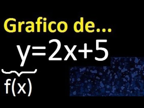 graficar f(x)=2x+5 . y=2x+5 . Grafico de funciones lineales , rectas , tabulando