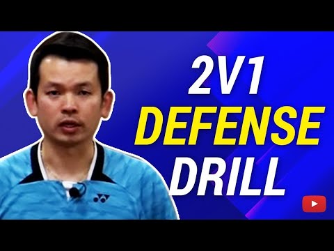 2v1 Badminton Defense Drill - Coach Kowi Chandra