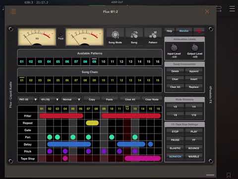 1st try w/ FLUX by 4pockets. AUv3 Effects Sequencer + Pure Acid in AUM.