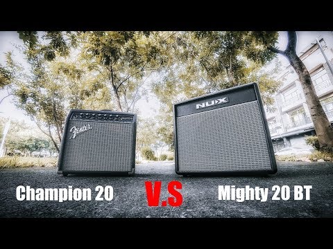 Fender Champion 20 V.S NUX Mighty 20 BT test by Jimmy Lin (No Talking)