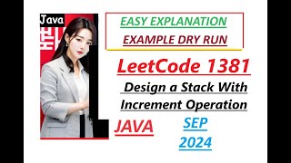 YouTube video 'Design a Stack With Increment Operation | Leetcode 1381 | Java Code | Stack | Developer Coder'