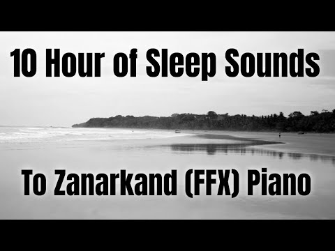 10 Hours Final Fantasy X To Zanarkand | Black and White Relaxing Beach Waves
