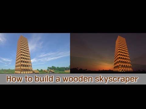 Minecraft survival tutorial #1 / How to build a wooden skyscraper