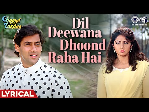 Dil Deewana Dhoond Raha Hai Lyrical | Chaand Kaa Tukdaa | Salman Khan, Sridevi | Lata Mangeshkar