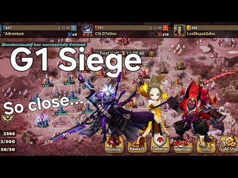 Summoners War G1 Siege vs Cla D7stino and vs LosDisputAdos