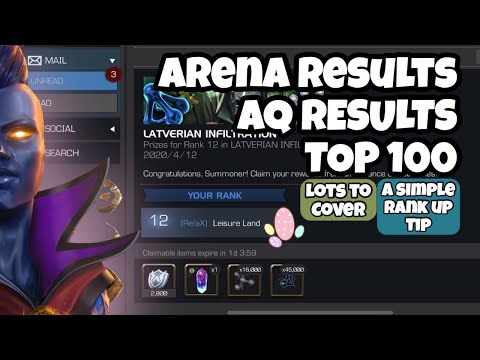ARENA RESULTS//AQ WEEK RESULTS//TOP 100 & A SIMPLE TIP (HOPE IT HELPS)