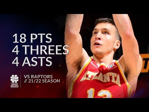 Bogdan Bogdanovic 18 pts 4 threes 4 asts vs Raptors 21/22 season