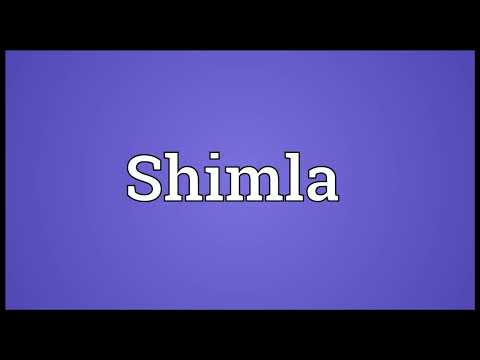 Shimla Meaning