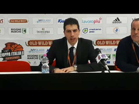 Coppa Italia 2018 - La sala stampa del Coach Antimo Martino dopo la partita contro Casal Monferrato