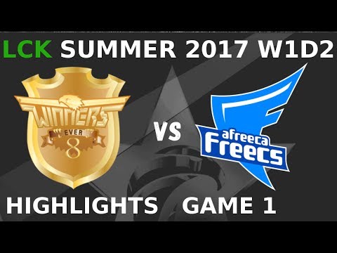 E8W vs AFS | Game 1 | HIGHLIGHTS | LCK W1D2 2017 SUMMER | Ever8 Winners vs Afreeca Freecs