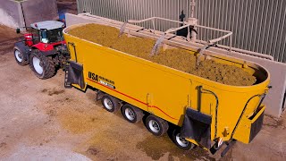 Biggest Feed mixer in Europe | USA Equipment | Vreba Dairy | Loading, 