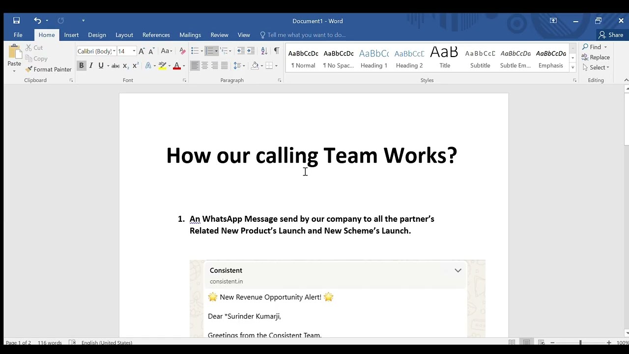 How our Sales Telly calling team work?