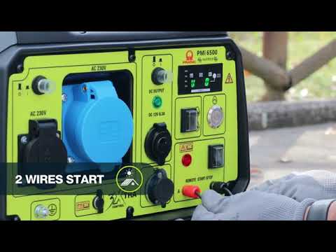 Video Generator de curent inverter Pramac PMi 6500 benzina 6.5 kW 230V pornire electrica   – compatibil sisteme fotovoltaice hibride - digital inverter sinusoida pura