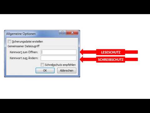 Excel: Leseschutz & Schreibschutz aktivieren - Anleitung