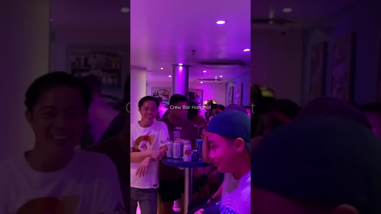 Crew Bar Hang out #CruiseShip #Crew #SeafarerLife