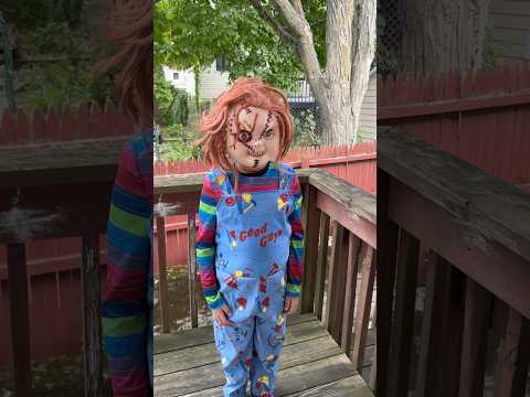 CHUCKY DOLL AT MY DOOR!! #chucky #shorts #chuckydoll