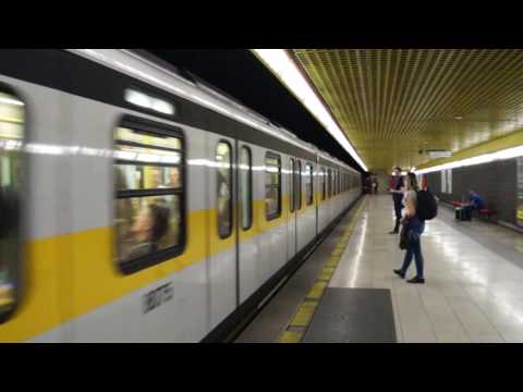 ATM Milan Metro Line 3 train arriving at Turati