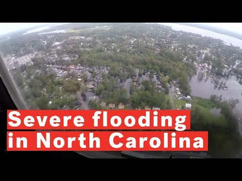 BREAKING 8 Month Pregnant Woman Clings to Tree to Escape Rising North Carolina Flood waters 9/19/18 Video