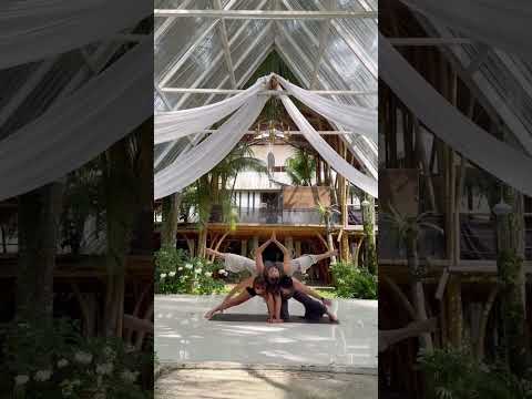 House of Om Challenge - Find two yoga buddies and give this shape a try!