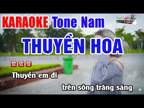 Thuyền Hoa Cha Cha Cha Karaoke Tone Nam | Nhạc Sống Thanh Ngân