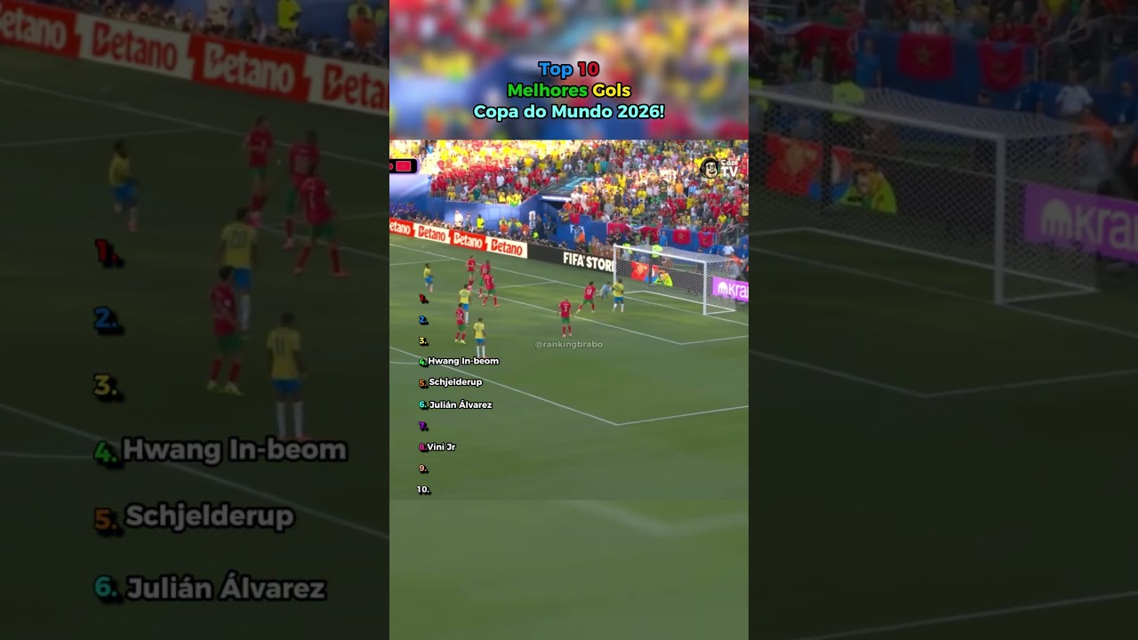 Top 10 Melhores Gols Copa do Mundo 2026! #shorts #futebol #ranking #top10