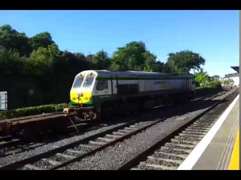 201 Class Locomotive No.215 Intercity Train with IWT Liner Freight Train at Ballina Train Station