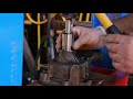 Water Pump Parts Dissasembling A Water Pump Using A Hydraulic Press