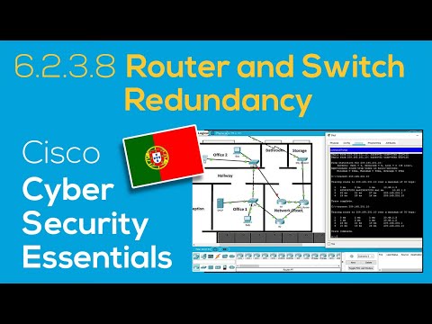 🇵🇹 Cisco Cybersecurity Essentials 6.2.3.8 Router and Switch Redundancy | Packet Tracer em Português