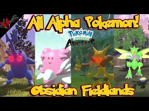 Pokemon Legends Arceus All Alpha Pokémon locations in Obsidian Fieldlands