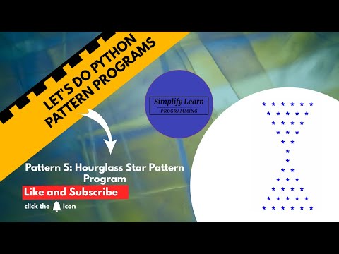 How To Create Hourglass Star Pattern Program Python Program