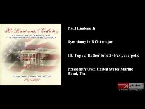 Paul Hindemith, Symphony in B flat major, III. Fugue: Rather broad - Fast, energetic