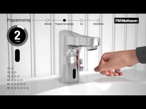 Tvättställsblandare FM Mattsson 9000E Tronic med Handdusch