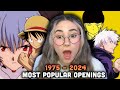 The Most Popular Anime Opening of Each Year (1975-2024) - MUSICIAN REACTION