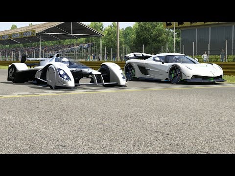 RedBull X2010 vs Koenisegg Jesko at Monza Full Course