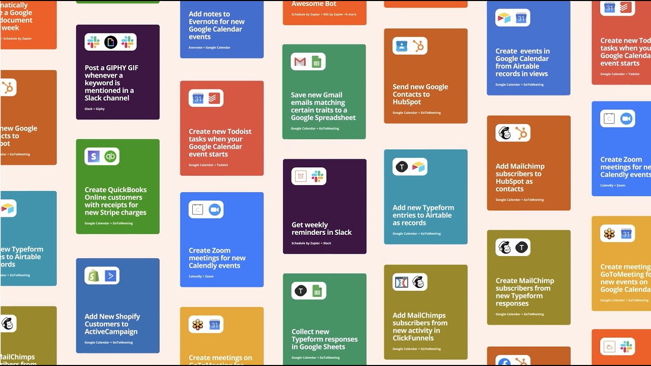 Zapier workflow automation demonstration video