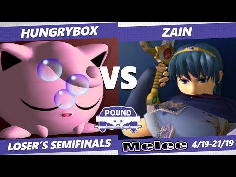 Pound 2019 SSBM - Liquid Hungrybox (Puff) VS PG Zain (Marth) Smash Melee Loser's Semifinals