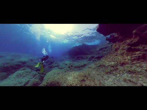 Malta's rocky underwater landscape down to 20m