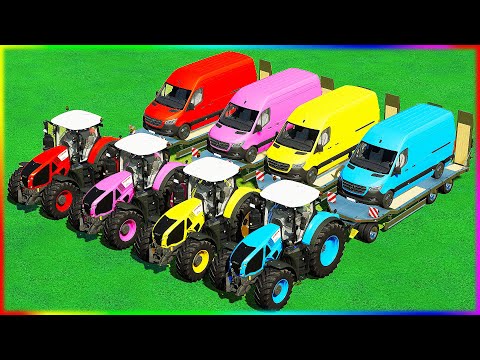 LOADING AND TRANSPORTING MERCEDES-BENZ CARS WITH CLAAS TRACTORS - Farming Simulator 22