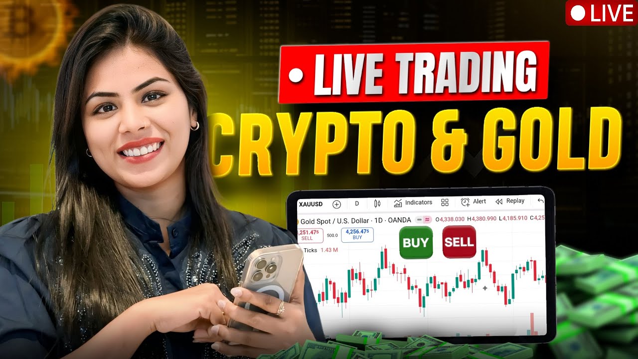 BITCOIN & GOLD LIVE TRADING ANALYSIS  @tradingmentor22  Live Trading ||  #goldtrading #cryptotrading