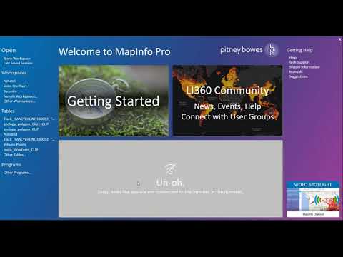 21 MapInfo Pro - Tour of Interface